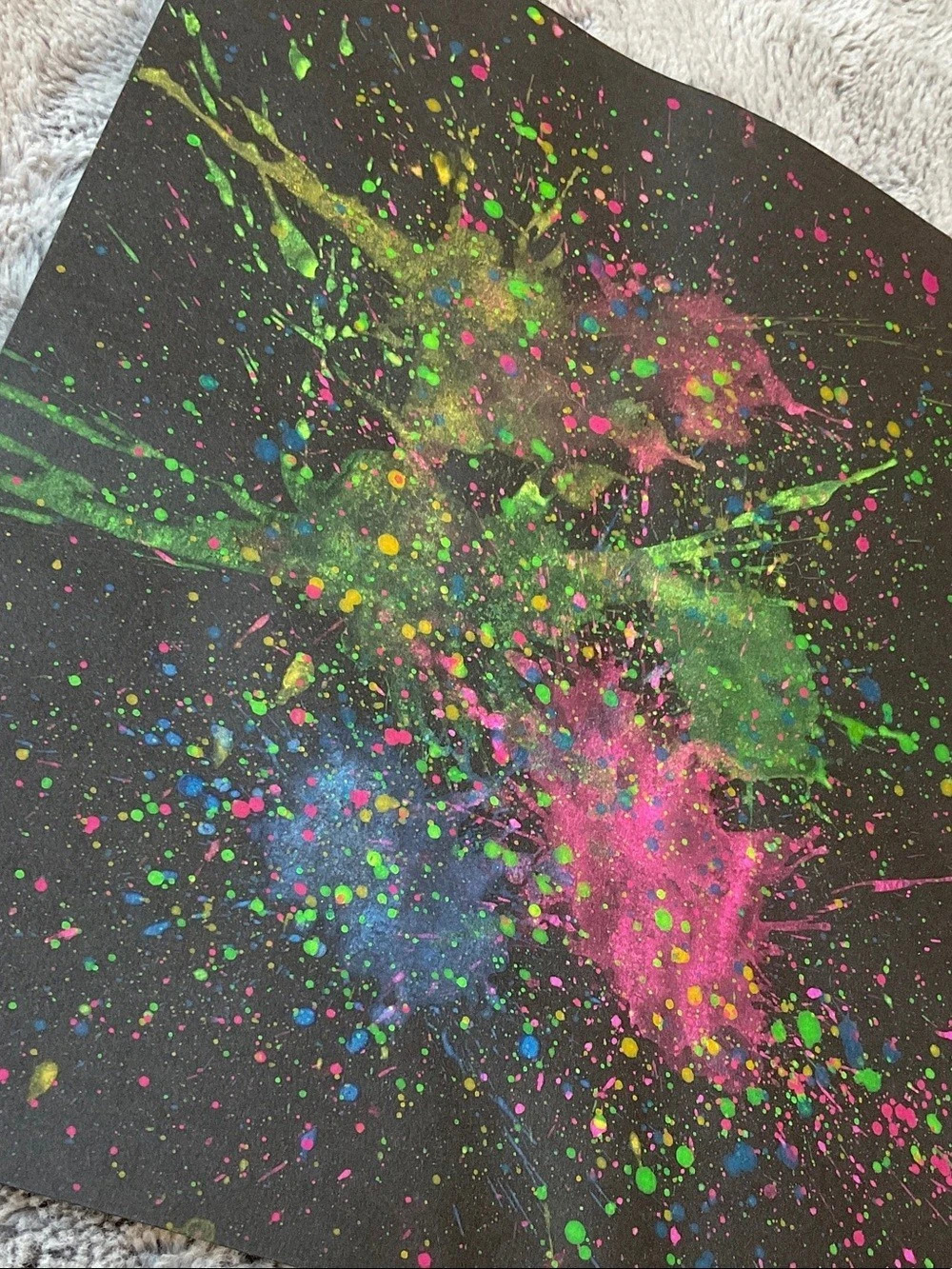 Abstract Splatter Painting Background - Picture 3 of 4